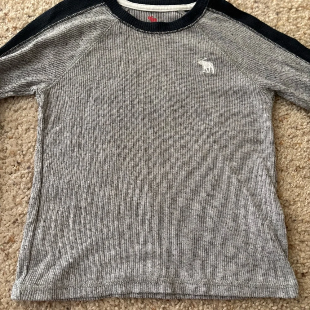 Abercrombie Kids Logo Long Sleeve Shirt Boys Size 3/4